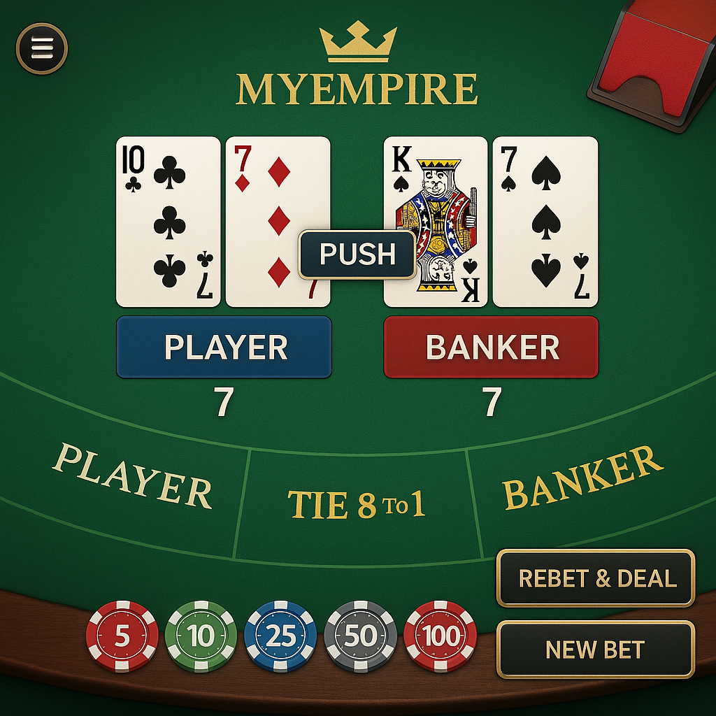 MyEmpire - Baccarat Table Game - Jeux Casino Classique